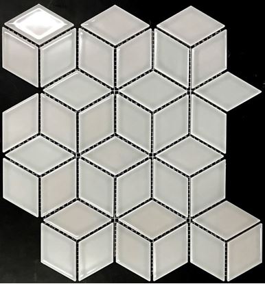 Picture of Rhombus Grey Gloss Mosaic 30X27